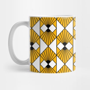 Art Deco Pattern no 91 - Yellow - Geometric Motifs Mug